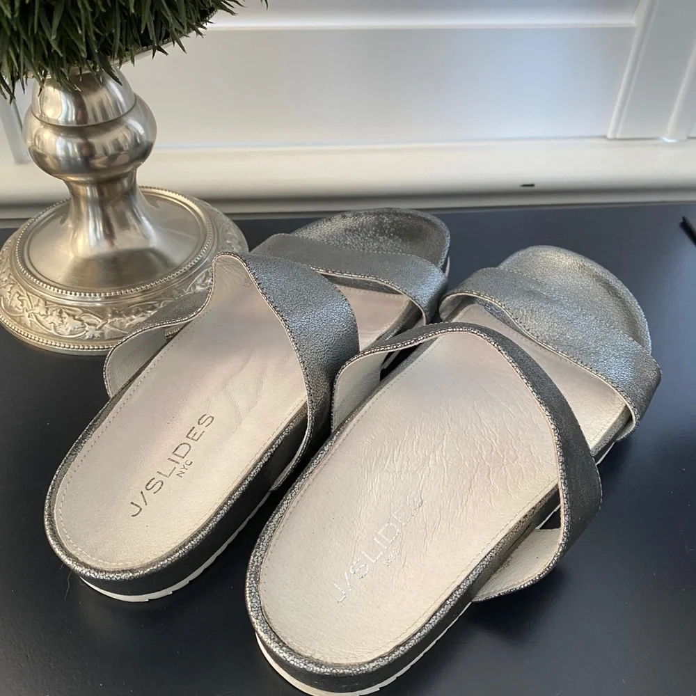 J Slides Womens Edie Open Toe Casual Slide Sandals